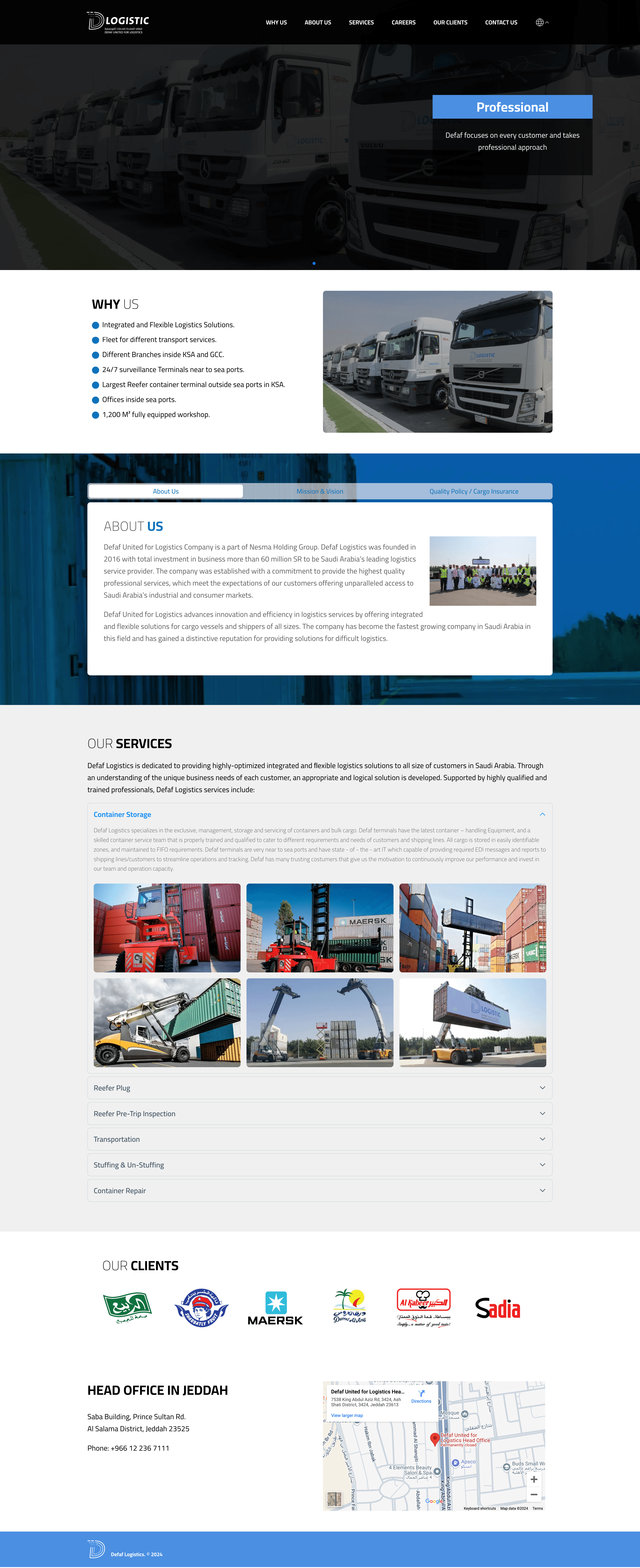 Defaf Logistics Website