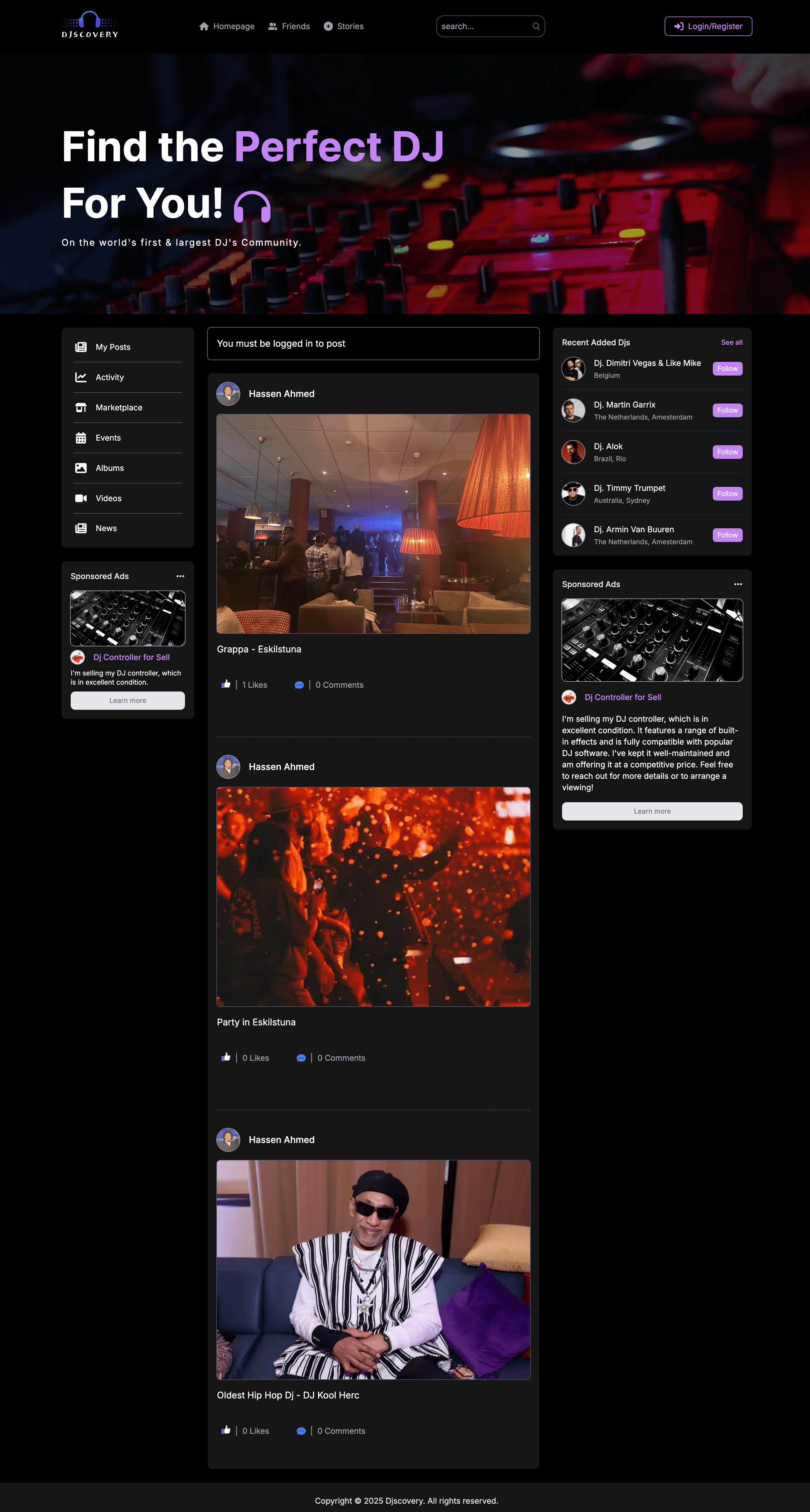 DJscovery Community Platform