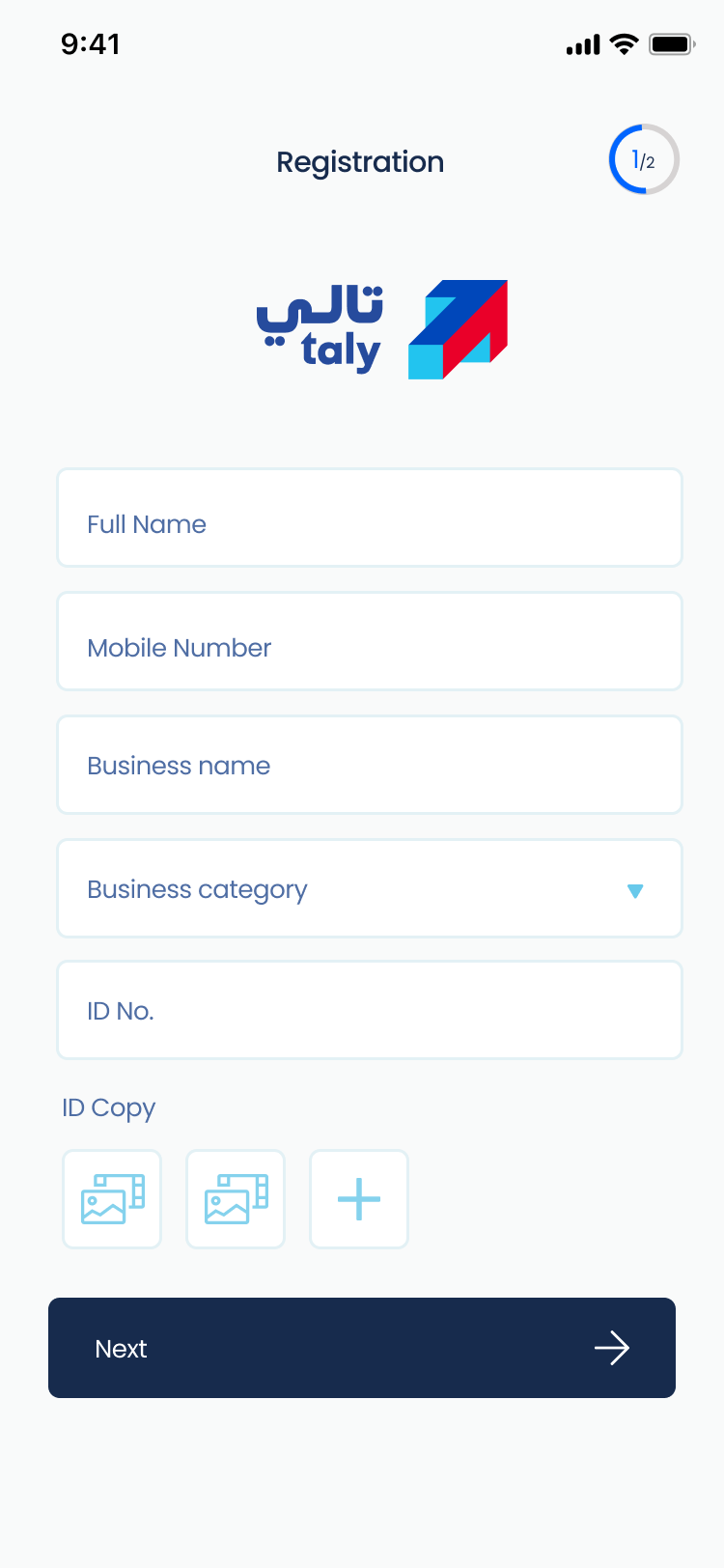 Taly business registration